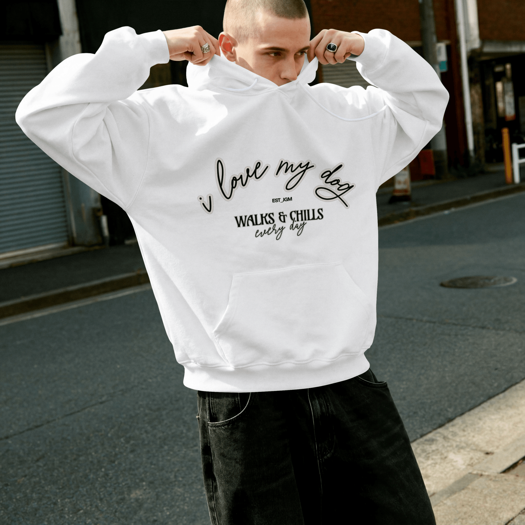 I Love My Dog hoodie detail – Just Groom Me