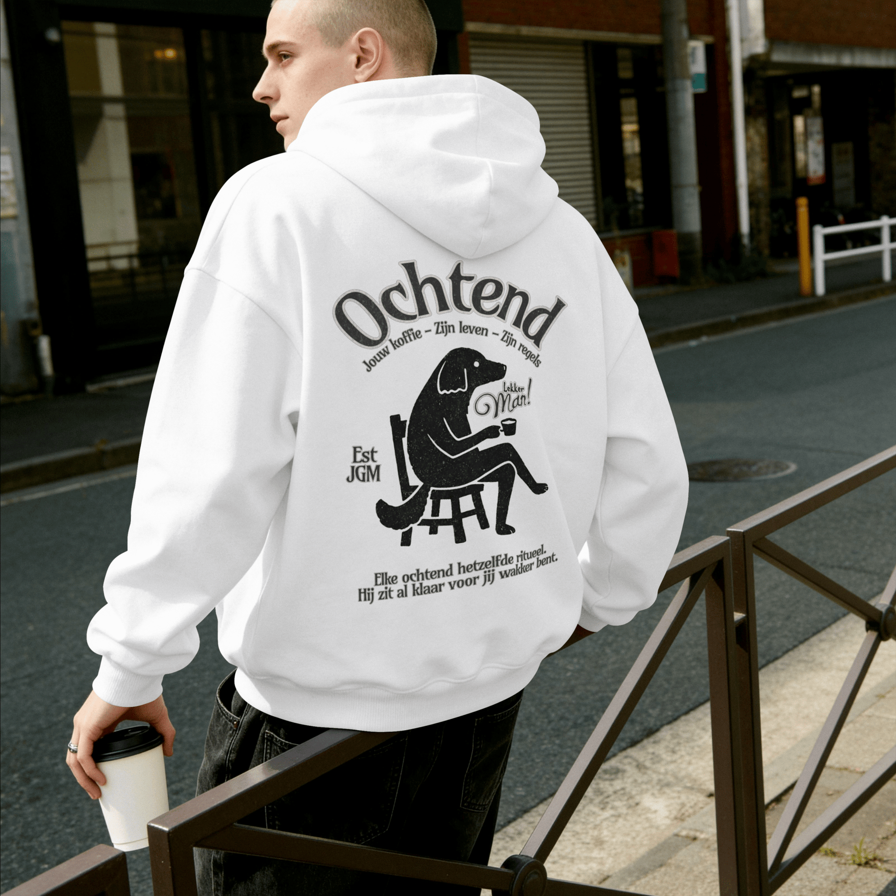 Lekker Man graphic hoodie detail – Just Groom Me