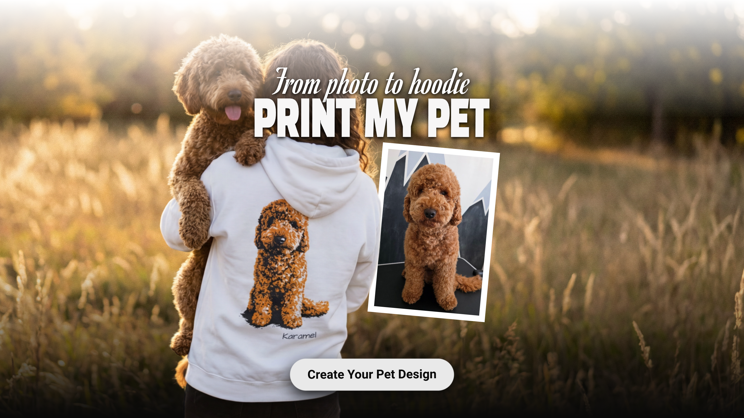 Print My Pet van foto naar hoodie