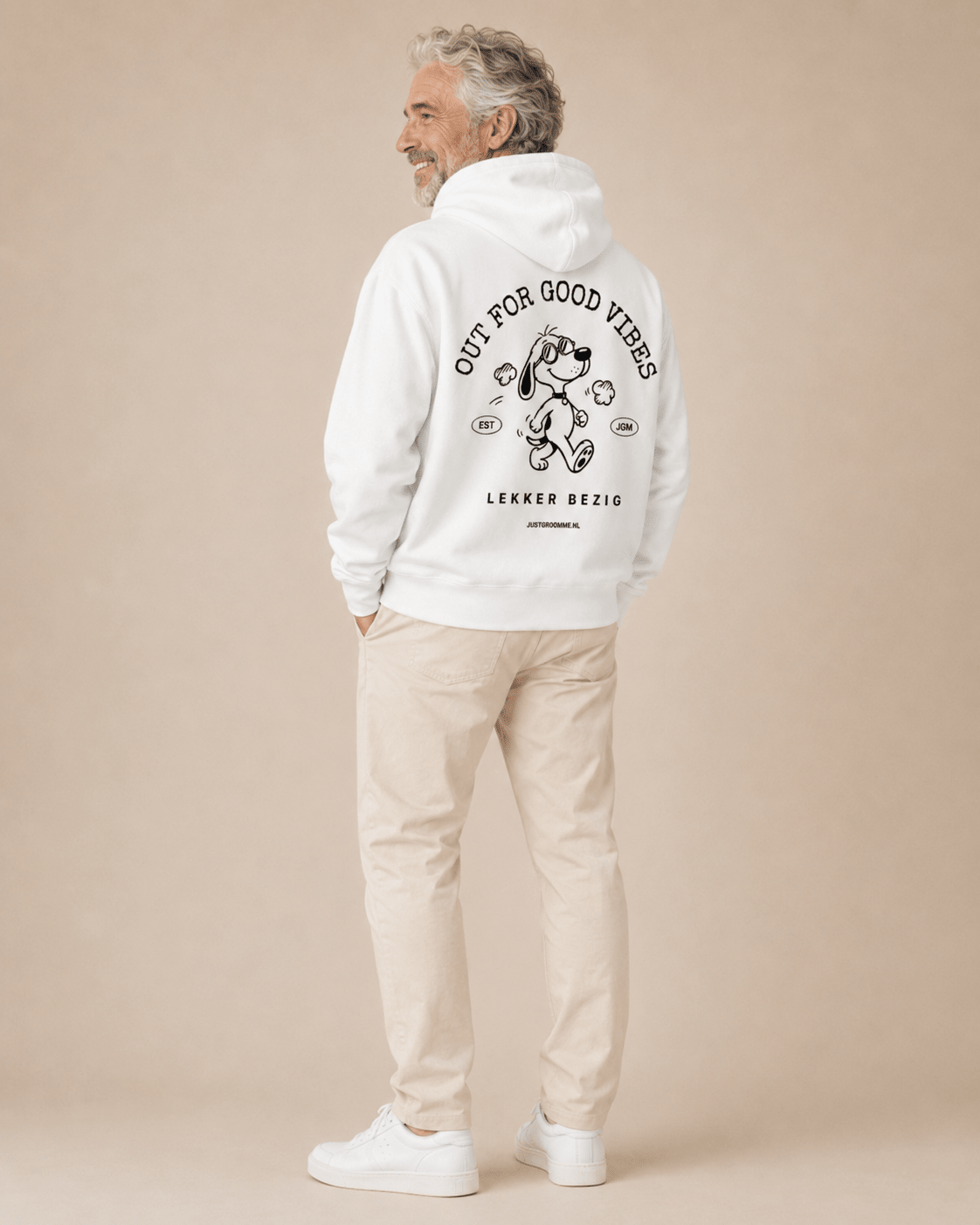 Out for Good Vibes graphic hoodie detail illustratie — Just Groom Me